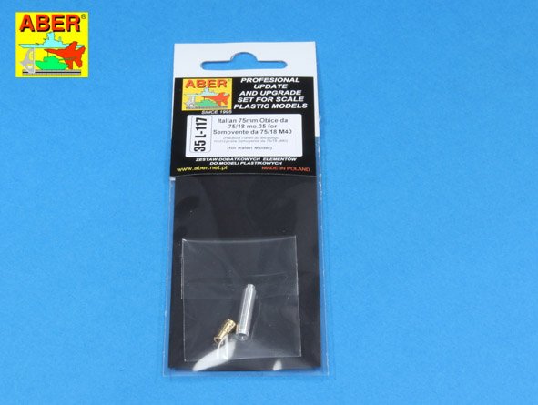 ABR-35-L-117  Дополнения для  Barrel for Italian 75mm Ansaldo L/18 gun for Semovente da 75/18 M40 для Italeri Model 1/35