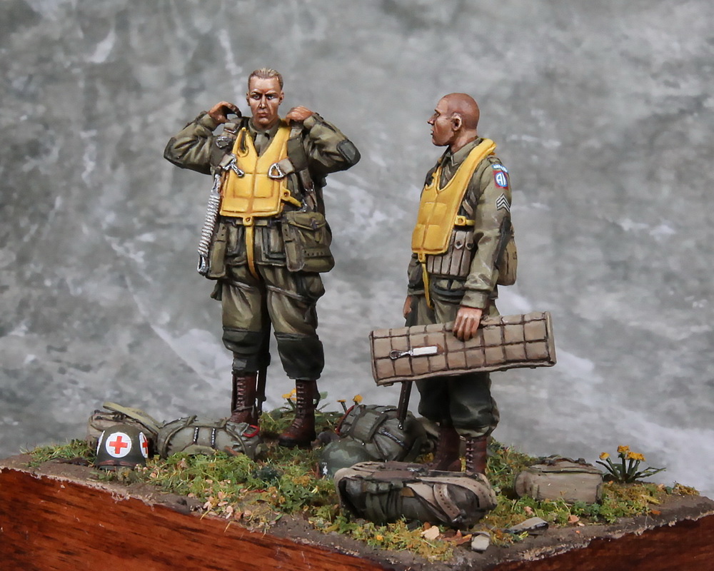 3636SOGA Сombat Medic  and Sergeant U.S. Army Airborne. D-Days.1944. SOGA Miniatures