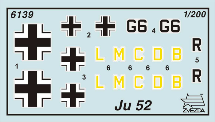 6139 Немцкий самолет Юнкерс Ю-52 Звезда