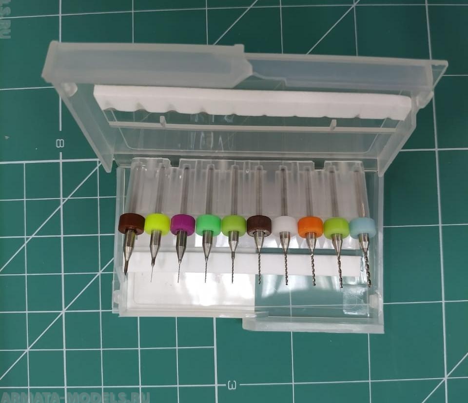 RRM0110-TWN Набор из 10 сверл от 0,1 до 1 мм