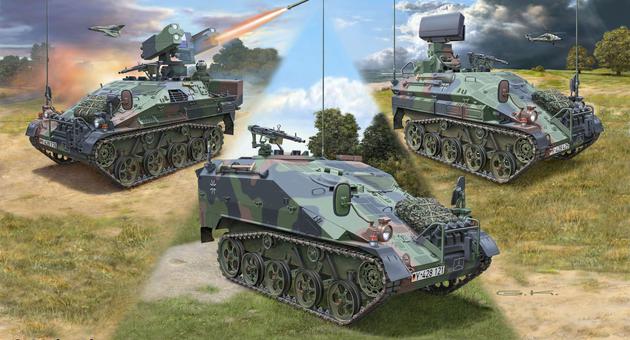 03205 Набор из 2 самоходных установок-Ozelot и AFF & BF/UF Revell