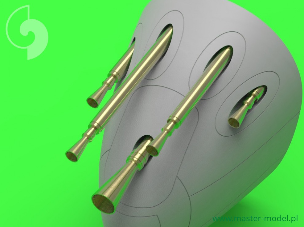 AM-72-096 Дополнение для моделей P-38M Lightning - .50 cal Brownings and 20mm cannon tips with flash hiders