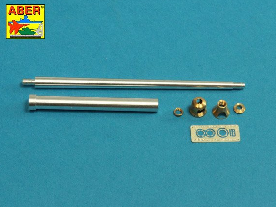 ABR-35-L-247 Точеный ствол Barrel for German 8,8cm Kw.K 43/3 L/71 (one part) gun used on Tiger B Porsche turret-early для Hobby Boss