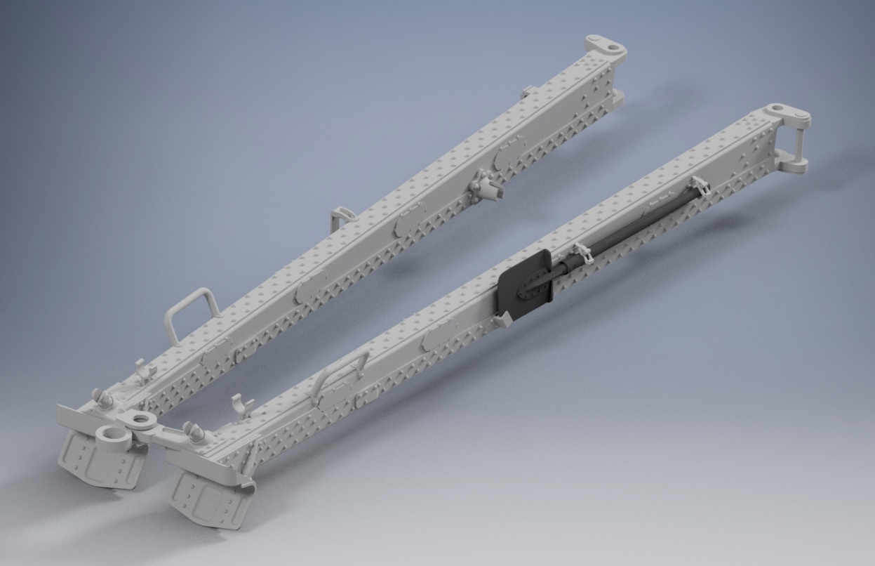AM35617 Конверсия Зис-2, ранняя Зис-3 (накатник, щиток, ящик к щитку, две ручки, две станины, пробка для соединения станин в походное положение.)