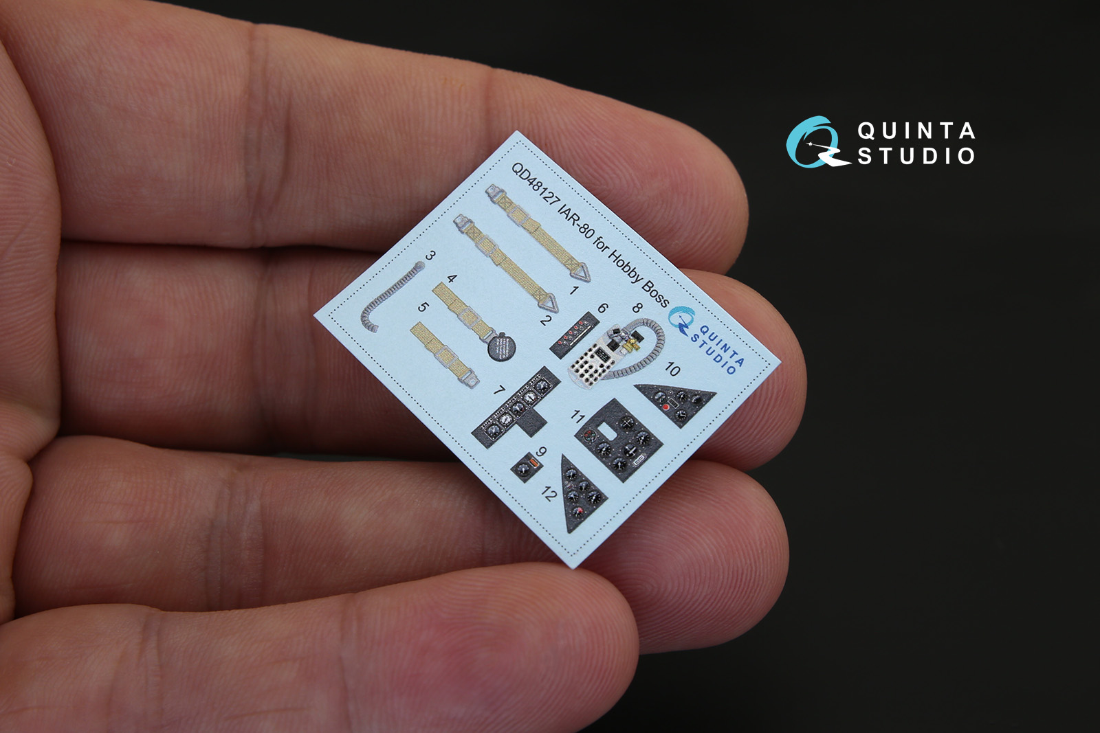 QD48127 1/48 3D Декаль интерьера кабины IAR-80 (для модели HobbyBoss)