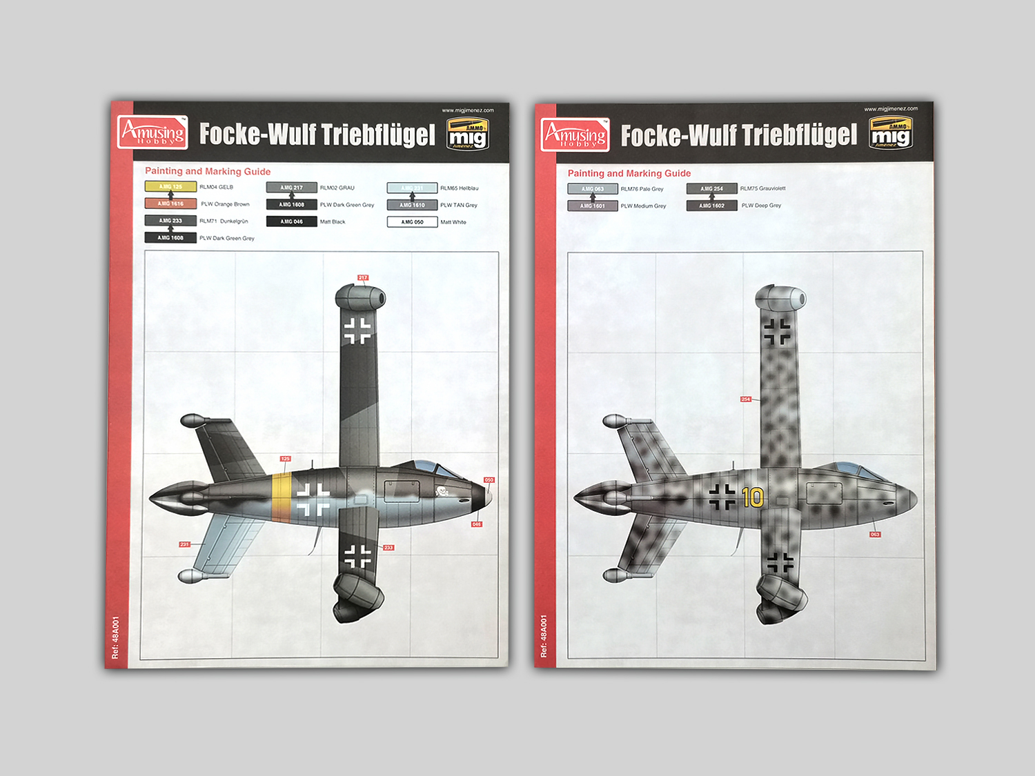 AH48A001 Немецкий экпериментальный истребитель вертикального взлета и посадки Focke-Wulf Triebflugel Amusing Hobby