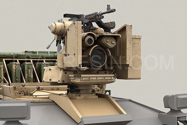 LRE35223 Модифицированная версия колёсного бронеавтомобиля M-ATV SOCOM. Часть 1 — Дистанционно управляемая оружейная станция M153 Protector Crows II с пулемётом M240.