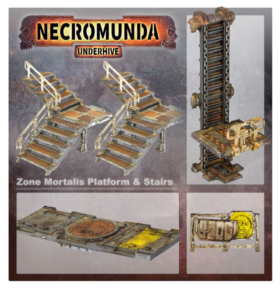 300-49GW Набор Некромунда. Зона Морталис. Платформы и лестницы (Necromunda Zone Mortalis Platforms and Stairs)