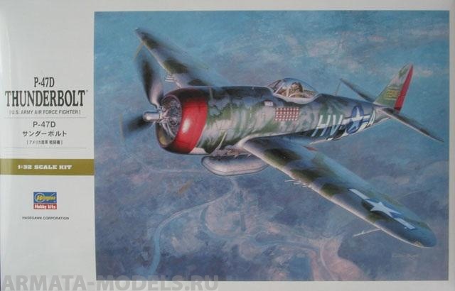08077 Самолет  P-47D Thunderbolt Bubbletop Hasegawa
