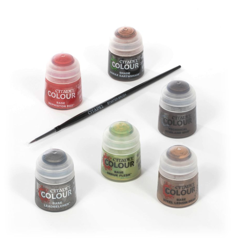 60-09 Набор Боевые Кланы Орруков. Патрашилы с набором красок (Orruk Warclans Gutrippaz + Paint Set)