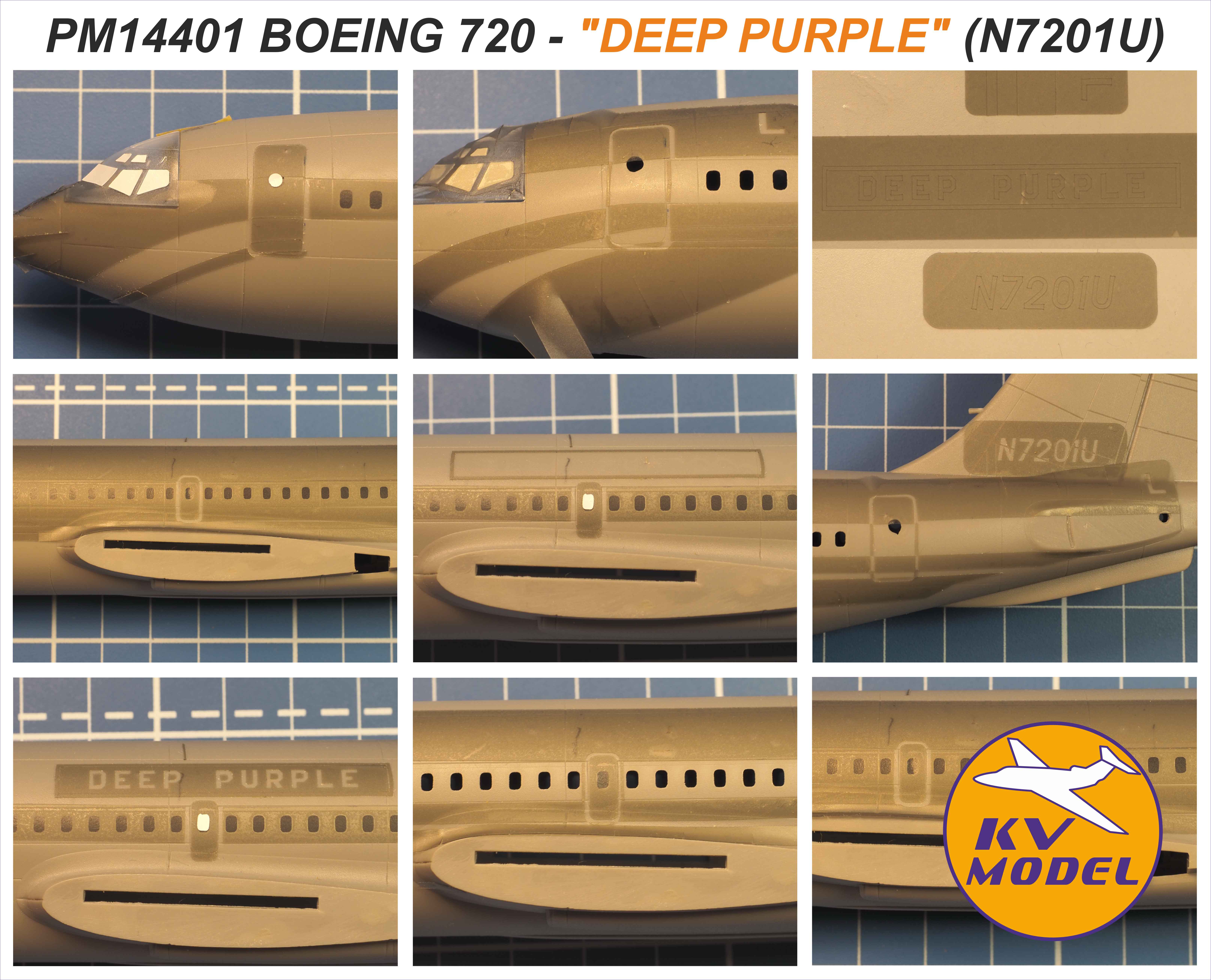 PM14401KV Окрасочная маска Boeing 720 &amp;amp;quot;DEEP PURPLE&amp;amp;quot; (N7201U)