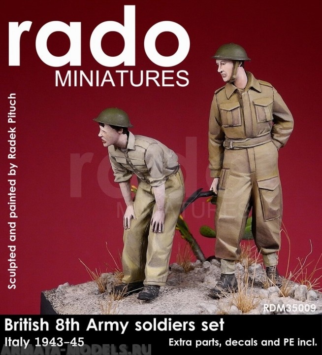 RDM35009 Британский солдат   British 8th Army soldiers, 1943-45 RADO MINIATURES