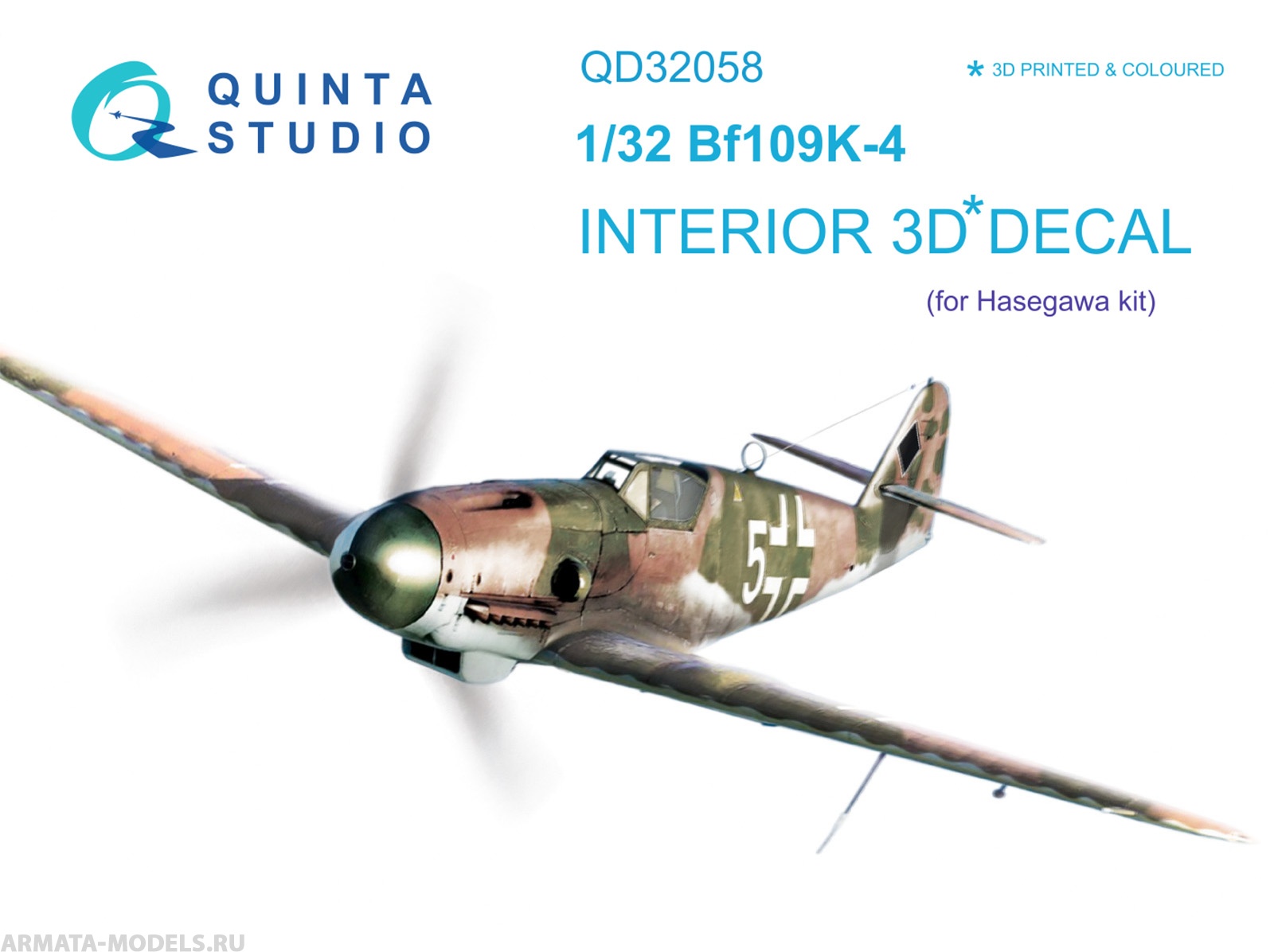 QD32058 3D Декаль интерьера кабины Bf 109K-4 (для модели Hasegawa)