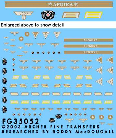 FG35052D Декали для разведчастей Африканского Корпуса