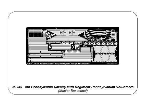 ABR-35 249  Дополнения для  8th Pennsylvania Cavalry 89th Regiment Pennsylvanian Volunteers для Master Box 1/35