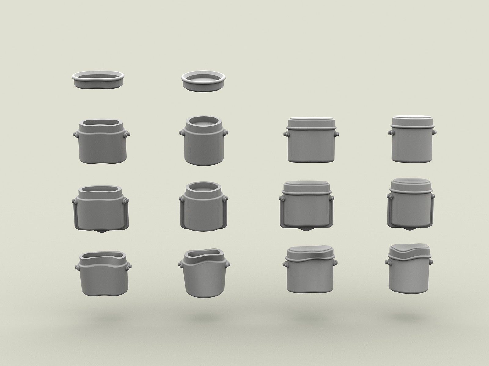 3115SOGA Набор японских котелков. SOGA Miniatures