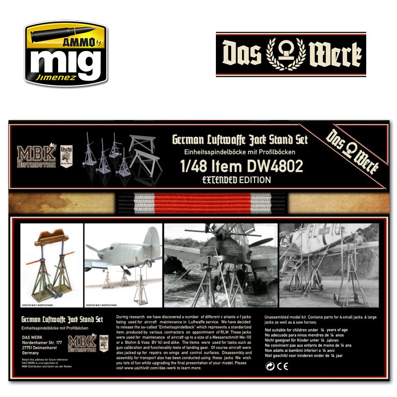 DW48002 Набор опор и стоек Luftwaffe Jack Stand Set with Saw Horses - Ex