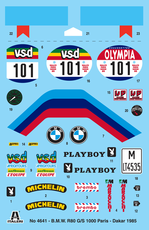 4641ИТ Мотоцикл R80 G/S 1000 1985 Gaston Rahier (10013160/300421/0255806, ИТАЛИЯ ) Italeri