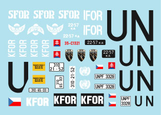 35-C1321SD UAZ-469 UN, IFOR, SFOR and KFOR markings in Bosnia and Kosovo.