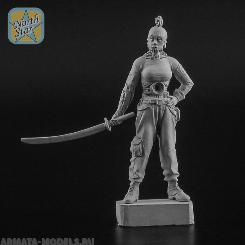 NSF54/32029 Lady Cyborg figure with acrylic base Northstar Models