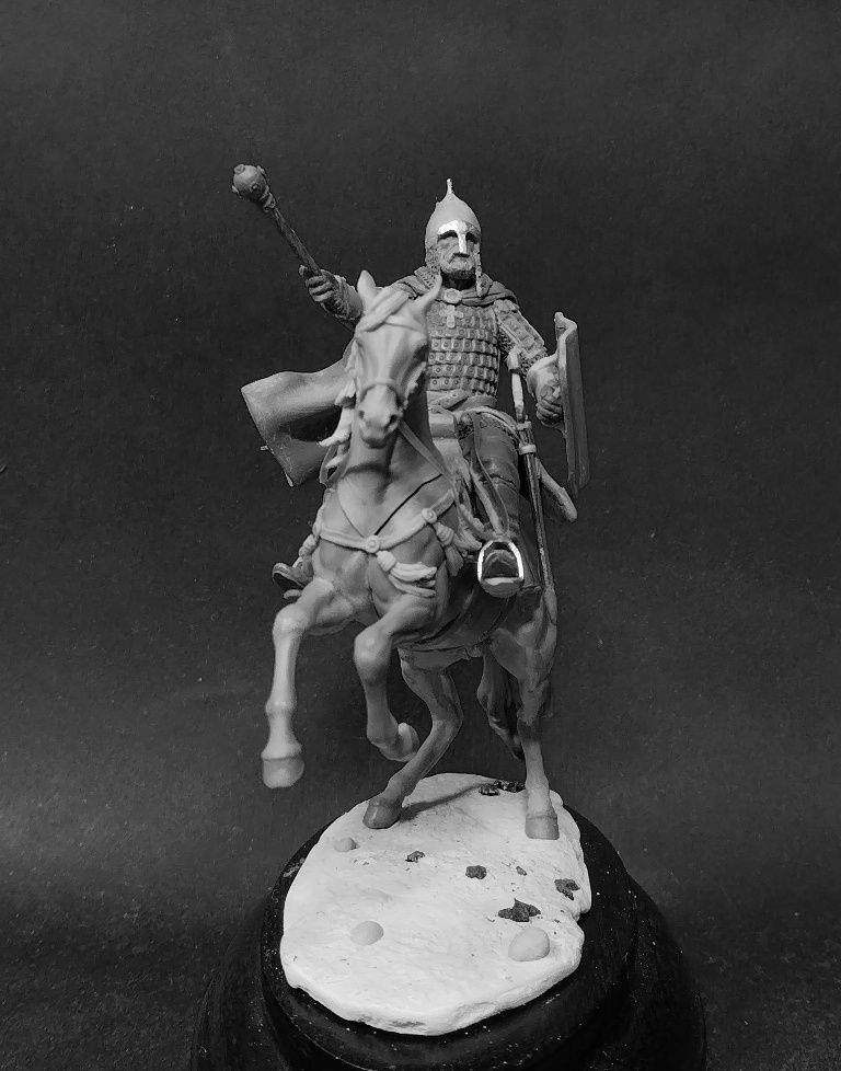 CHM-54325(М). Знатный русский воин, 14 век. Материал - белый металл. Chronos Miniatures