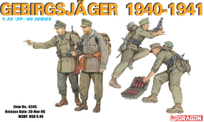 6345Д Фигуры Gebirgsjager 1940-1941 Dragon