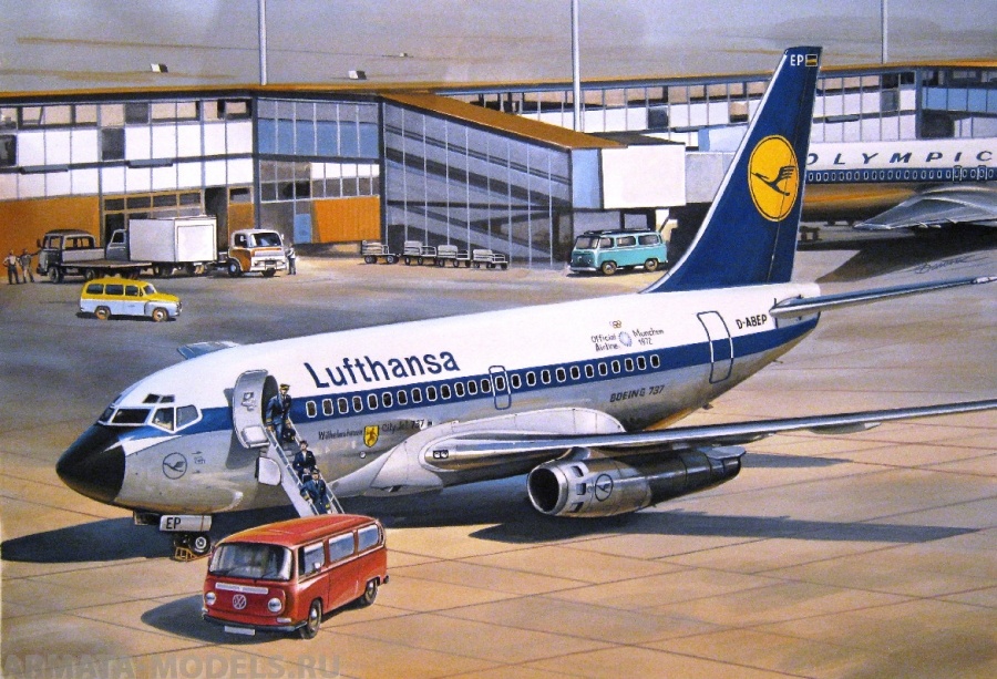 ЕЕ14415 Авиалайнер Б-731 Lufthansa