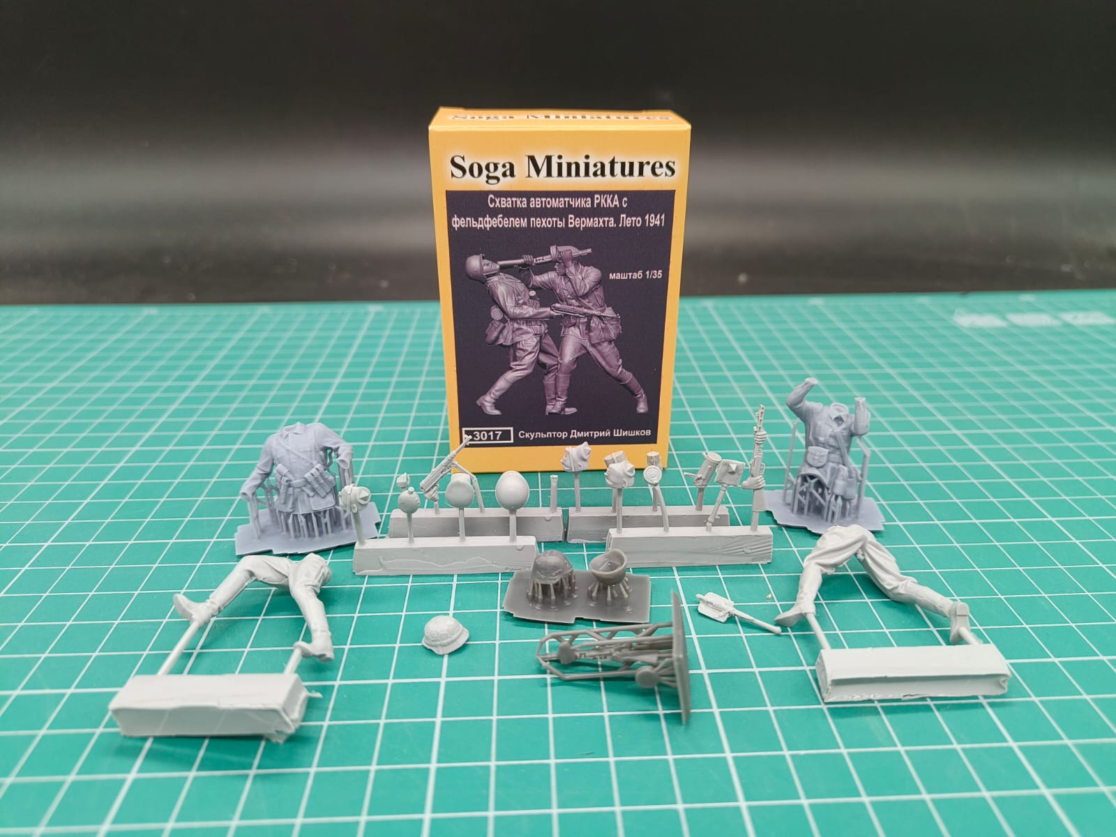 3017SOGA Схватка автоматчика РККА с фельдфебелем пехоты Вермахта. Лето 1942г. SONA