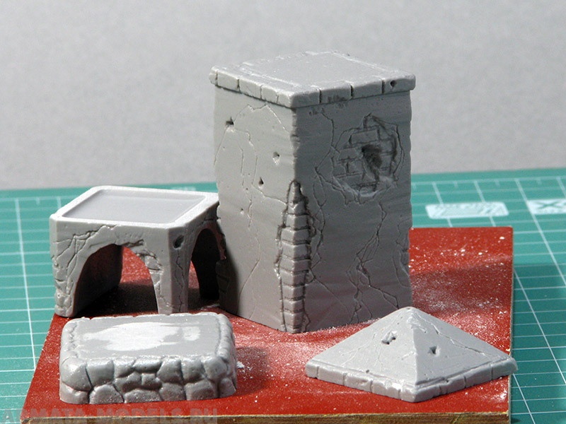 ED-3506 Дополнения для моделей Wayside Shrine in 1/35 scale. Set contains 5 elements made in resin.