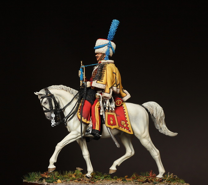 5430SOGA Trumpeter of the elite company 9th hussar regiment. France. 1812-13 years. SOGA Miniatures
