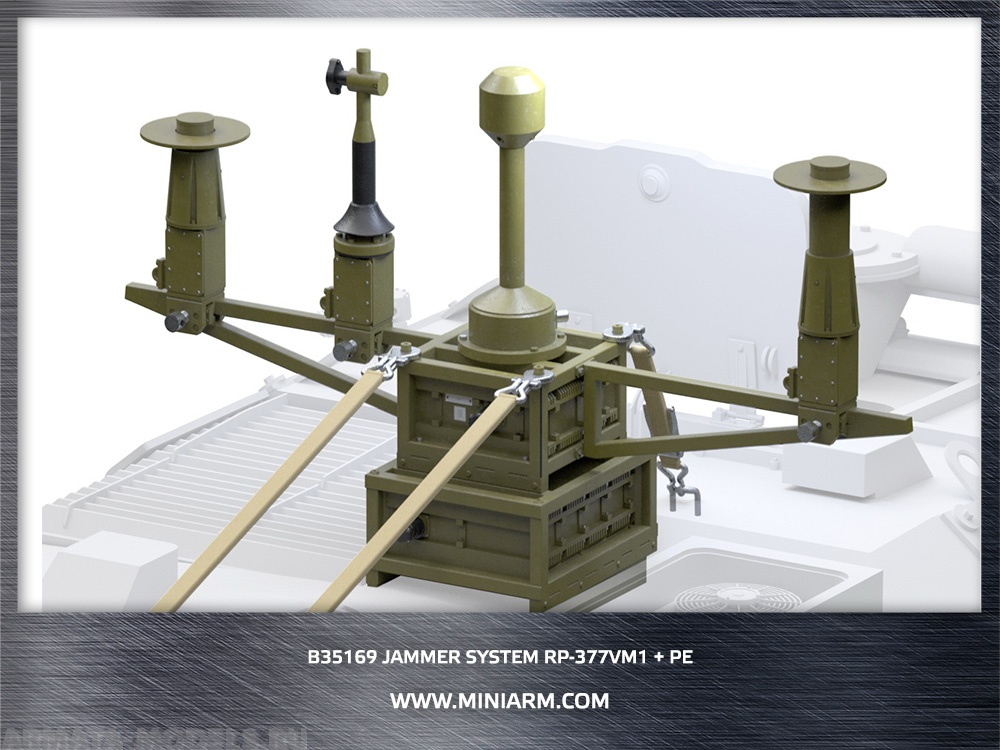 35169 Передатчик помех  РП-377ВМ1 + фототравление   для моделей БТР-82, Тайфун-К, Рысь