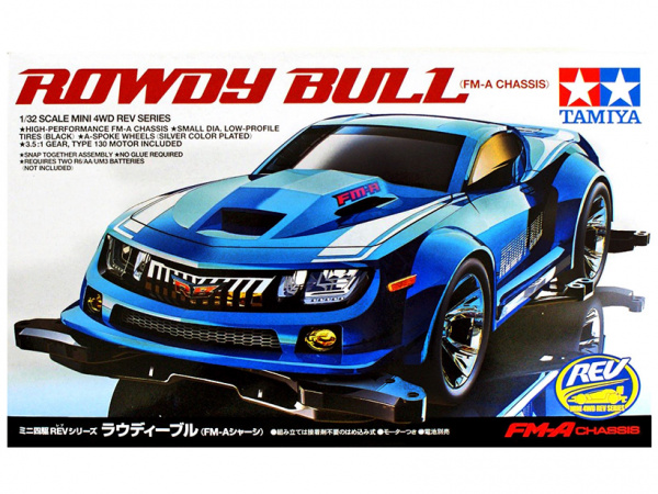 18707T 1/32 сборная машинка ROWDY BULL (шасси FM-A) с электромотором Tamiya
