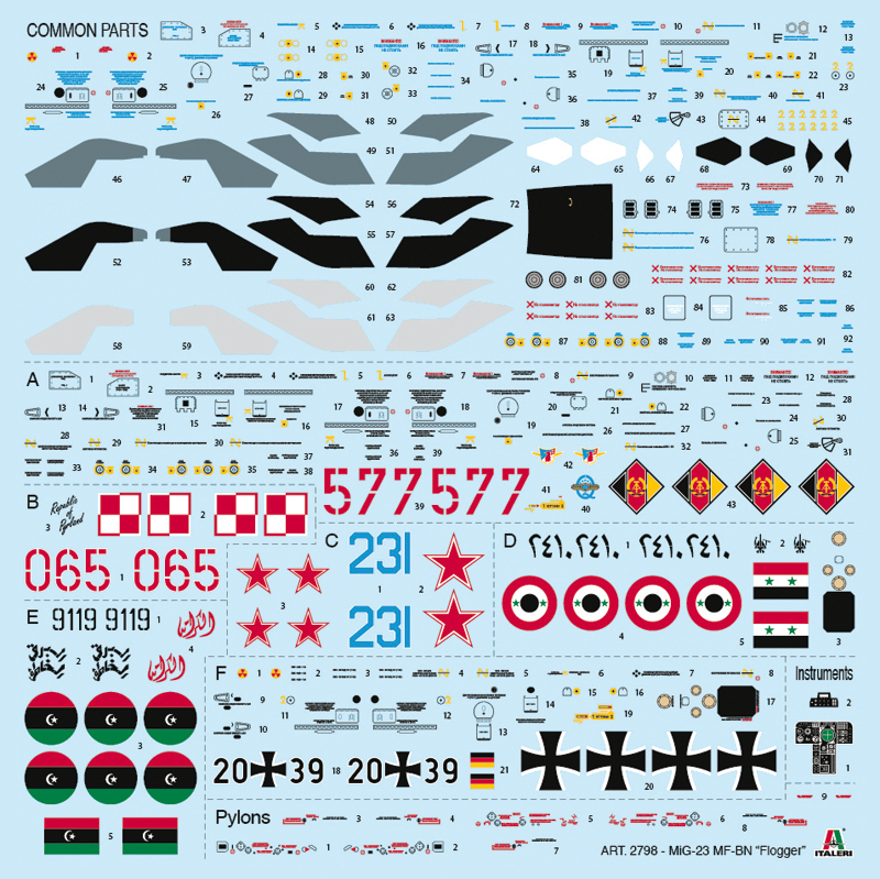 2798ИТ Самолет MIG 23 MF/BN (10013160/050320/0115752, ИТАЛИЯ ) Italeri