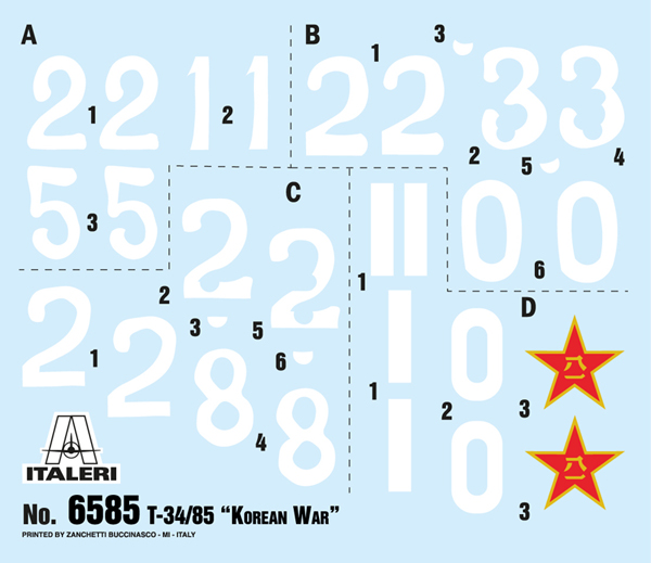 6585ИТ Танк T-34-85 PREMIUM VERSION (KOREAN WAR) (10013160/170621/0366752, ИТАЛИЯ ) Italeri