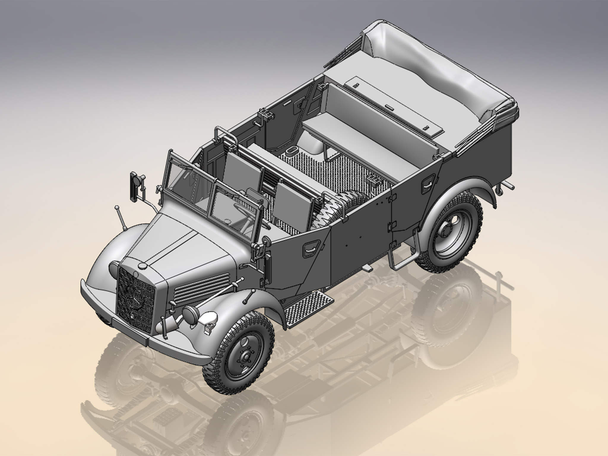 DS3503 Внедорожные автомобили Вермахта  (Kfz.1, Horch 108 Typ 40, L1500A) ICM