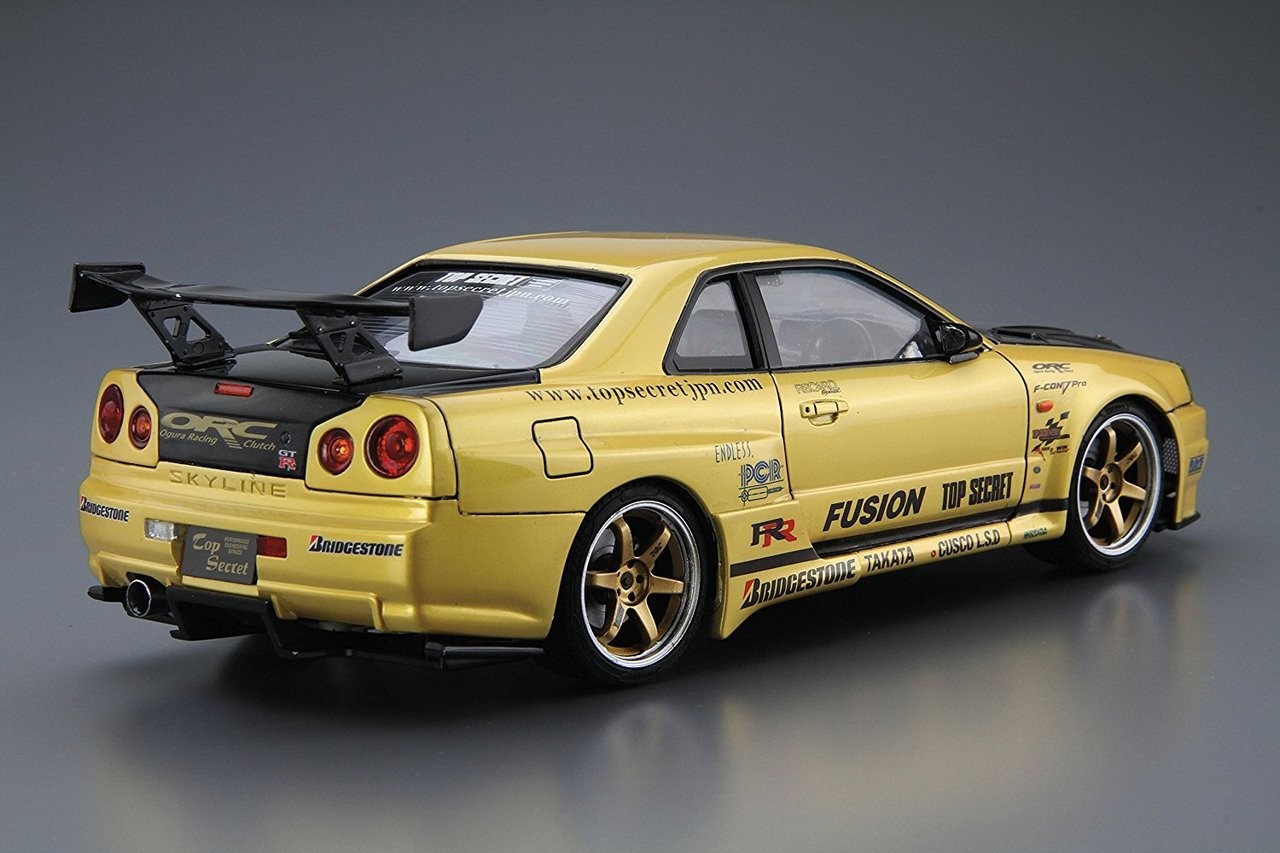 05984 Nissan Skyline GT-R TopSecret BNR34 '02 Aoshima