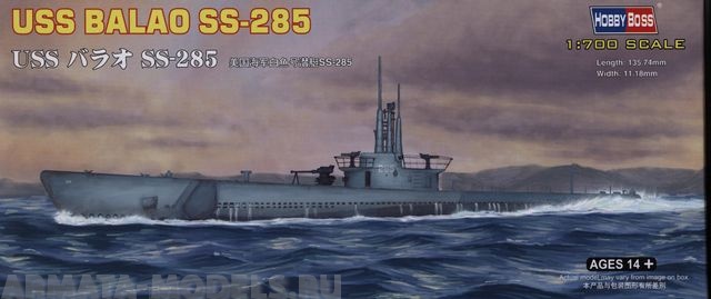 87011 Подводная лодка USS Balao SS-285 Hobby Boss