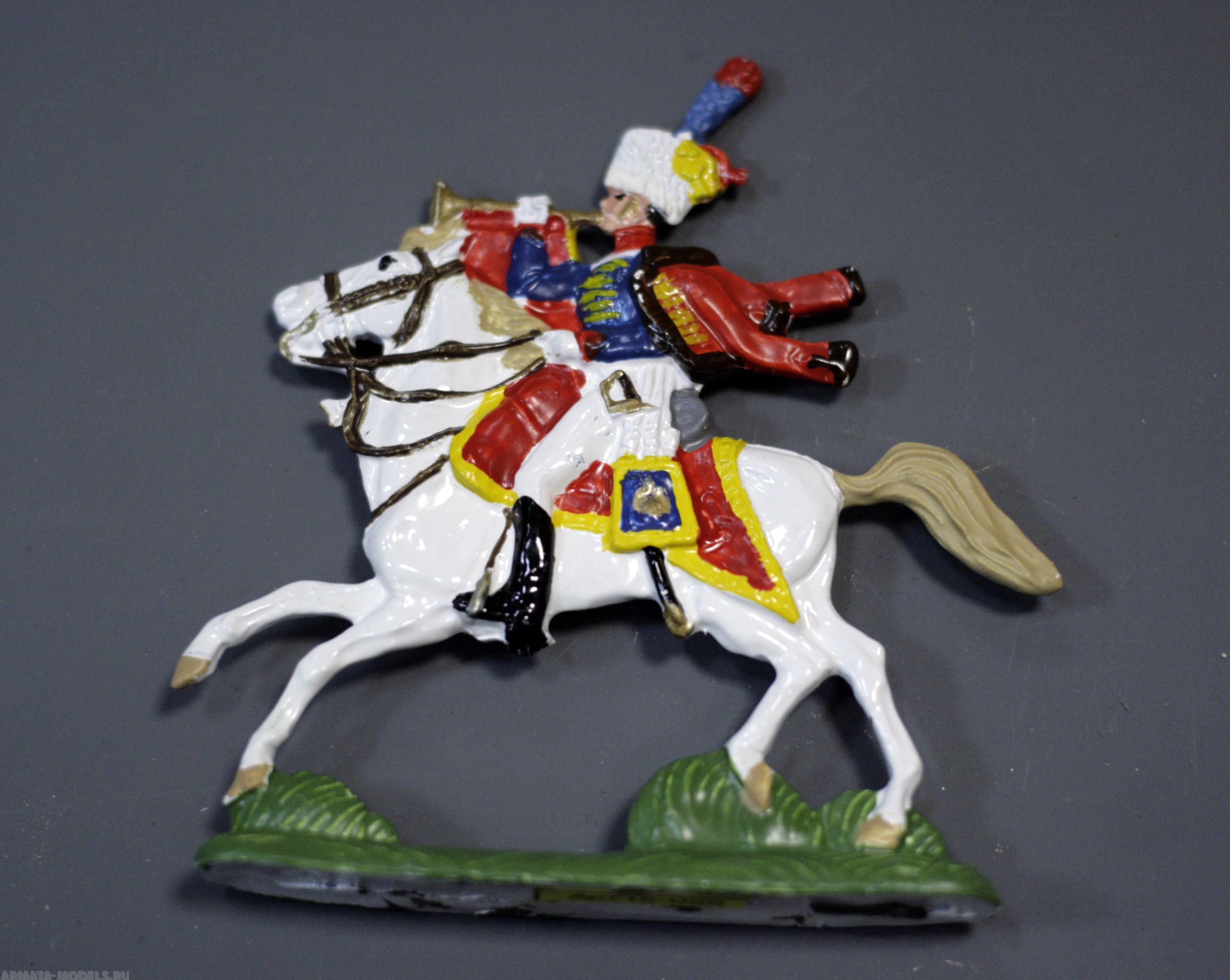 15-025 окрашеная фигура Французский горнист Солдатики "Ура"