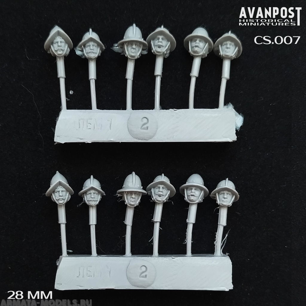 CS.007АП Головы пехоты Тридцатилетней войны, набор 03