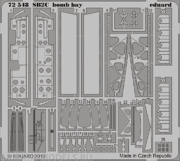 72548ED  SB2C bomb bay ( for Cyber Hobby kit) 1/72