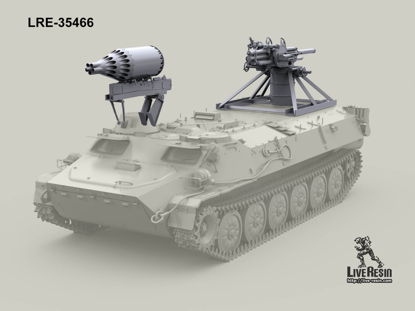 LRE35466 Конверсионный набор для МТ-ЛБ огневой поддержки -  установка блока  НАР УБ-32-24  и миномета 2Б9 «Василёк» (Не для свободной продажи)