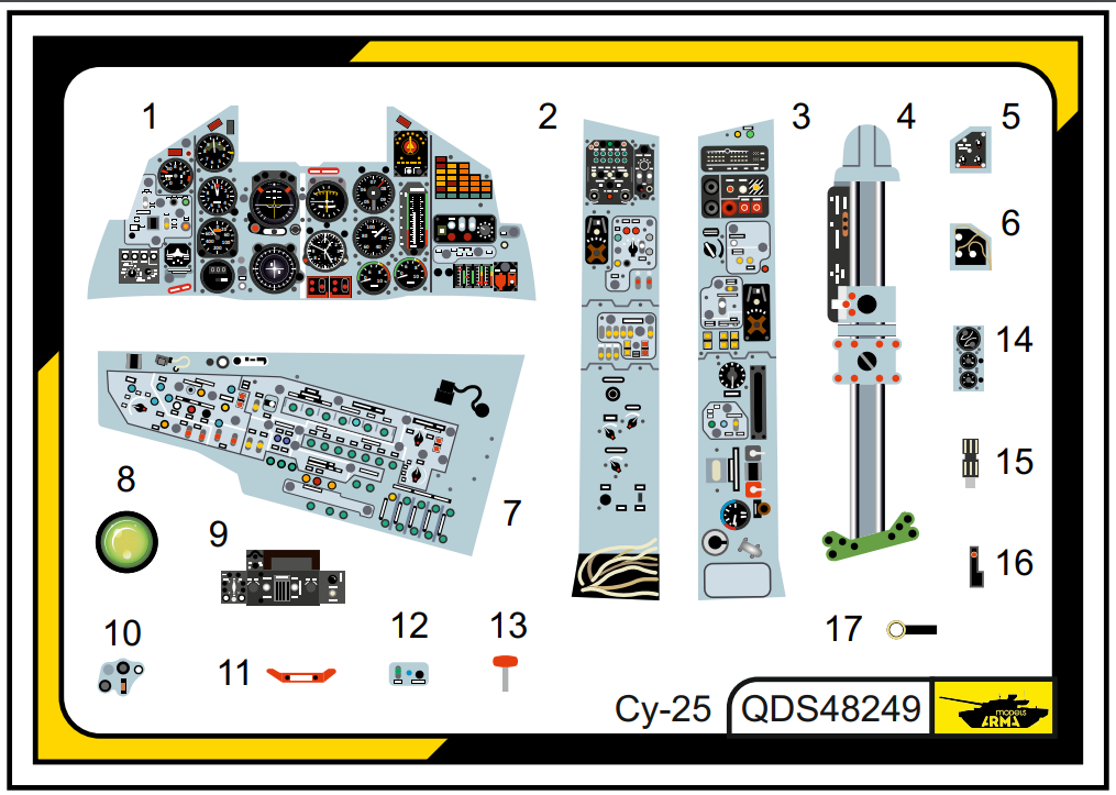 QDS48249 3D Декаль Су-25