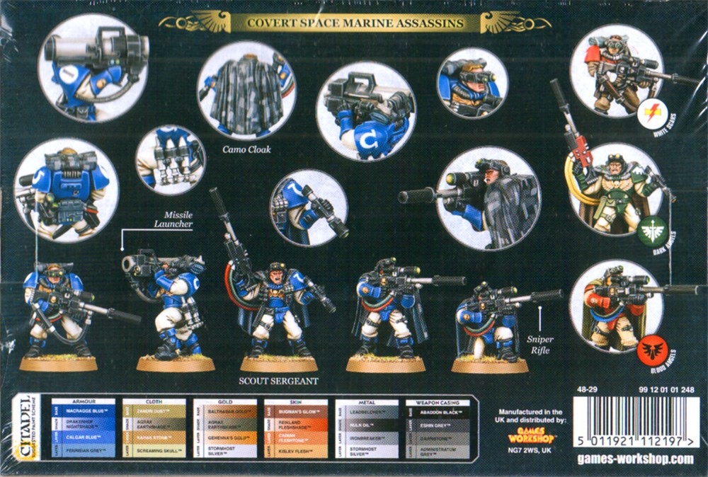 48-29GW Набор Скауты Космодесанта со снайперскими винтовками (Space Marines Scouts with Sniper Rifles)