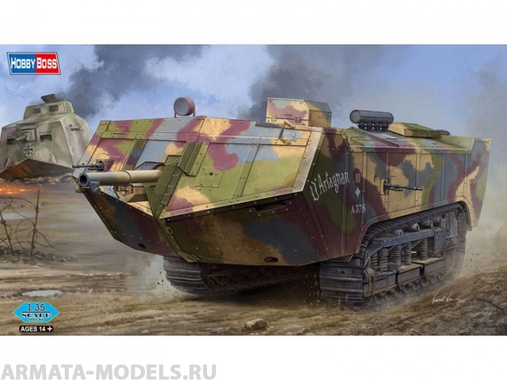 83860 Танк French Saint-Chamond Heavy Tank - Late 1/35 Hobby Boss