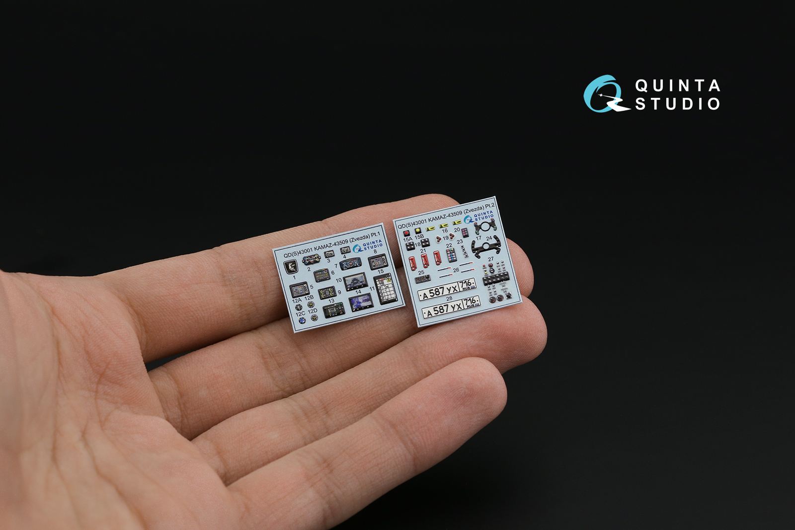 QDS-43001 3D Декаль интерьера кабины К-43509 (Звезда) (Малая версия)