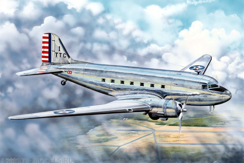 02829 Самолёт  DC-3 Trumpeter