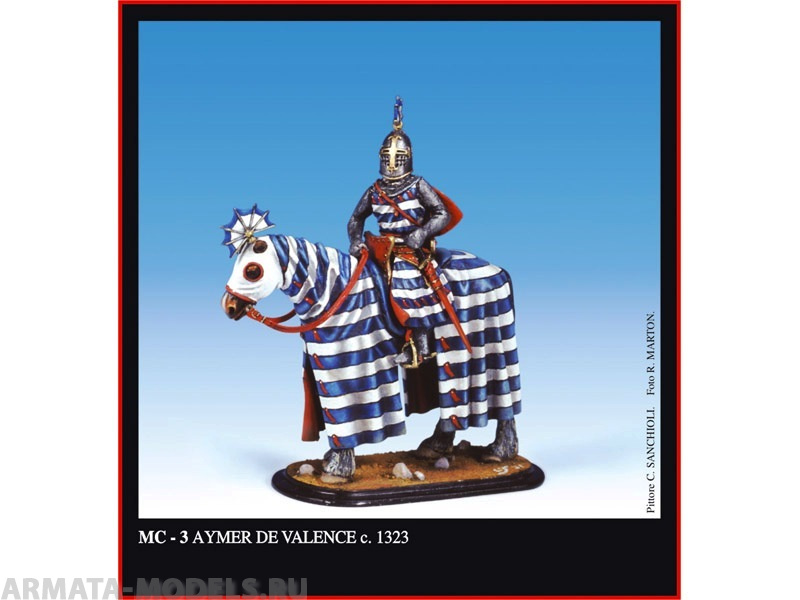 FRIUL-MC-3 Сэр Эймер де Валенс (ок. 1270-1324 гг.), лорд Пембрук (с 1307 г.  граф), кузен Эдуарда I Длинноногого, 1323 г. Friulmodel