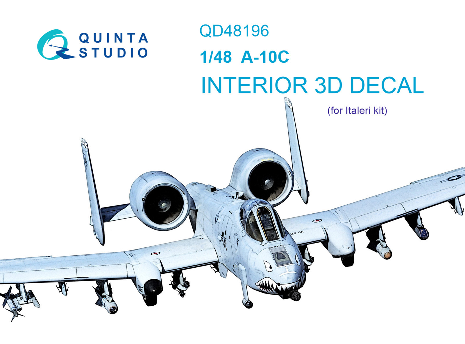 QD48196 3D Декаль интерьера кабины A-10C (Italeri)