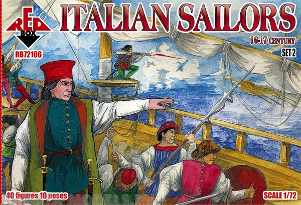 RB72106 Фигуры Italian Sailors  16-17 century. Set 2  Red Box