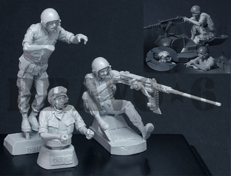 B6-35063 Миниатюра с фототравлением USMC Tank Crew Bravo6